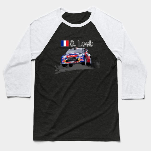 WRC Champion  Sébastien Loeb Baseball T-Shirt by cowtown_cowboy